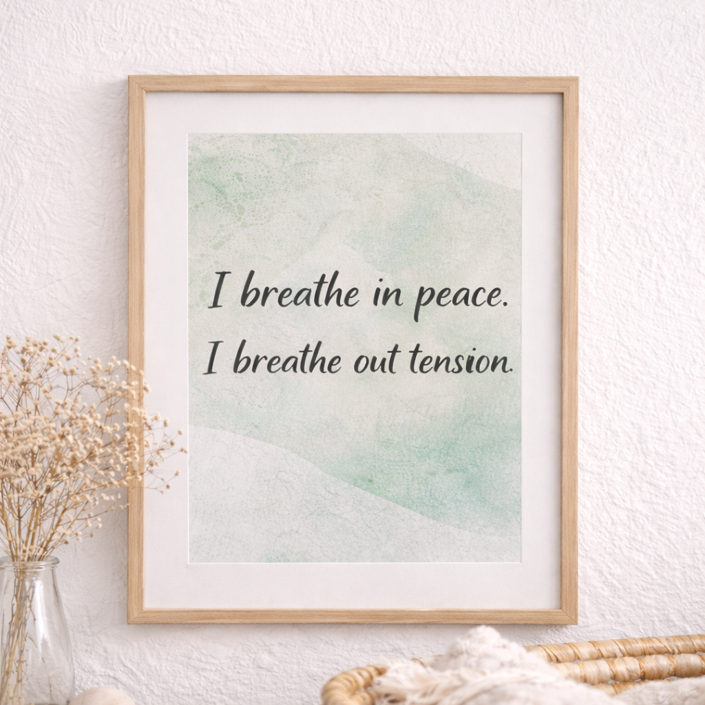 Printable Birth Affirmations (A4) – Calming Watercolour Wall Art | Set of 26